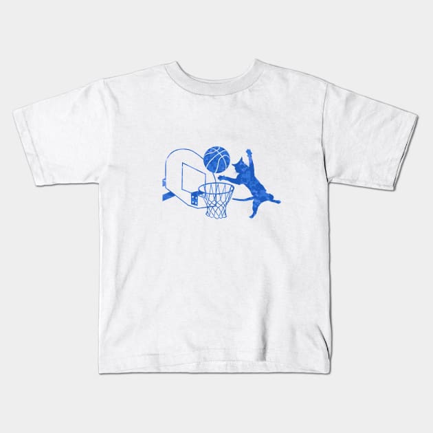 Slam Cat Kids T-Shirt by zomboy